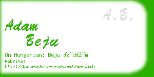 adam beju business card